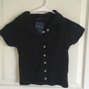 Brandy Melville cropped button up shirt